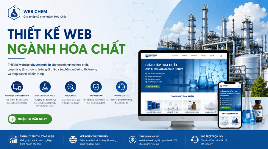 Dịch vụ thiết kế web ngành hóa chất