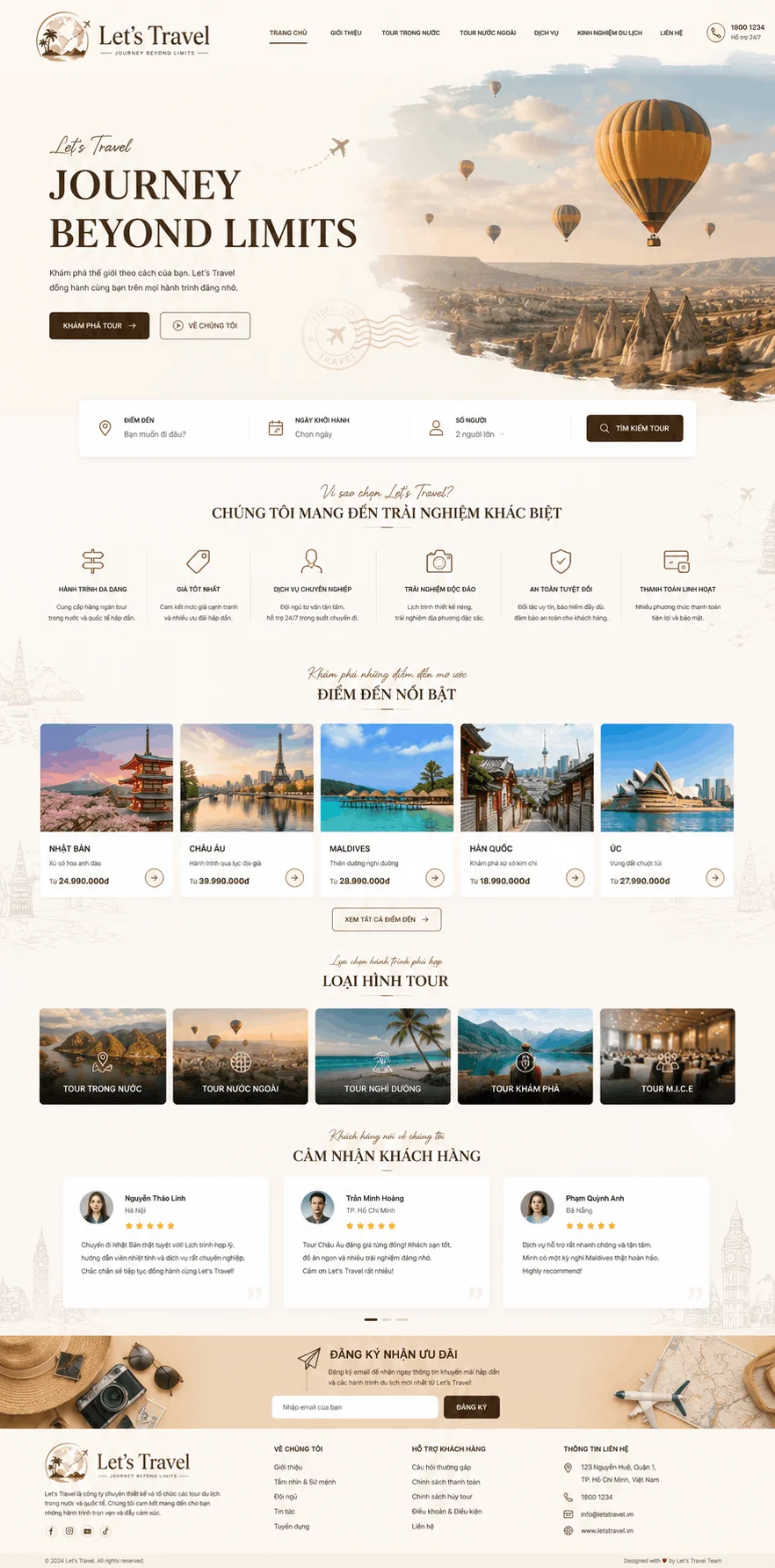 Thiết kế website du lịch khách sạn