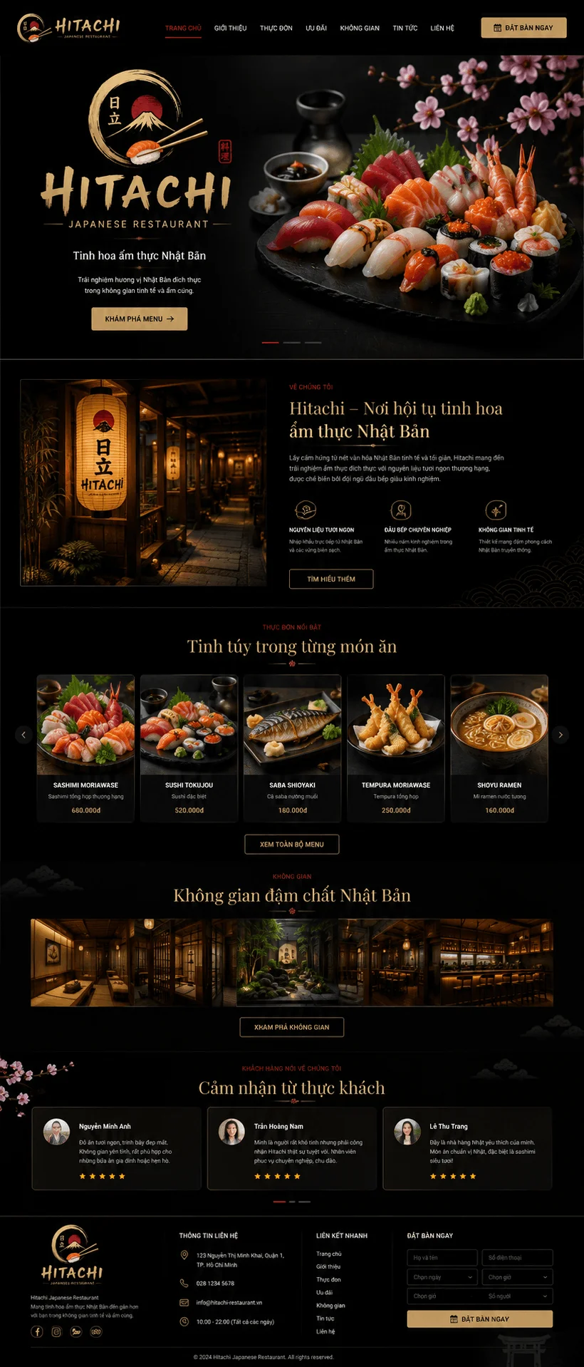 Thiết kế website nhà hàng thực phẩm