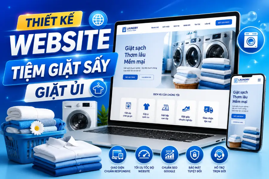 Thiết Kế Web Giặt Sấy Đồng Nai, DonaWeb Tạo Website Cho Tiệm Giặt Ủi