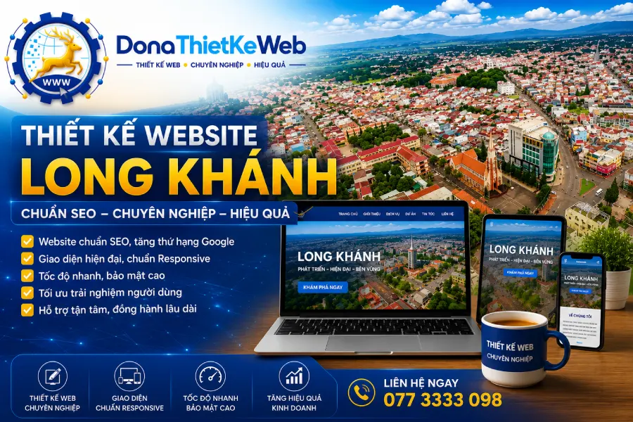 DonaWeb thiết kế web Long Khánh chuyên nghiệp uy tín