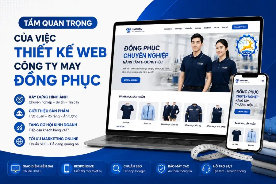 Tầm quan trọng của việc thiết kế websie công ty may đồng phục ở Đồng Nai
