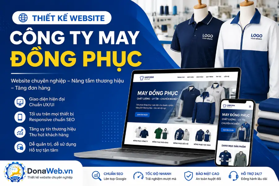 DonaWeb – Đơn vị thiết kế web công ty may đồng phục chuyên nghiệp, uy tín ở Đồng Nai