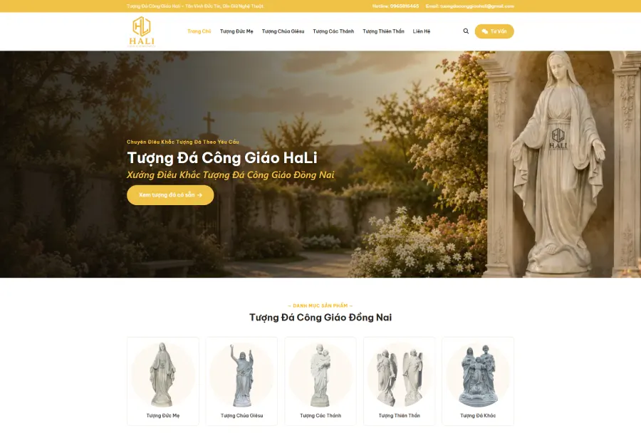 DonaWeb - Thiết kế web tượng đá công giáo